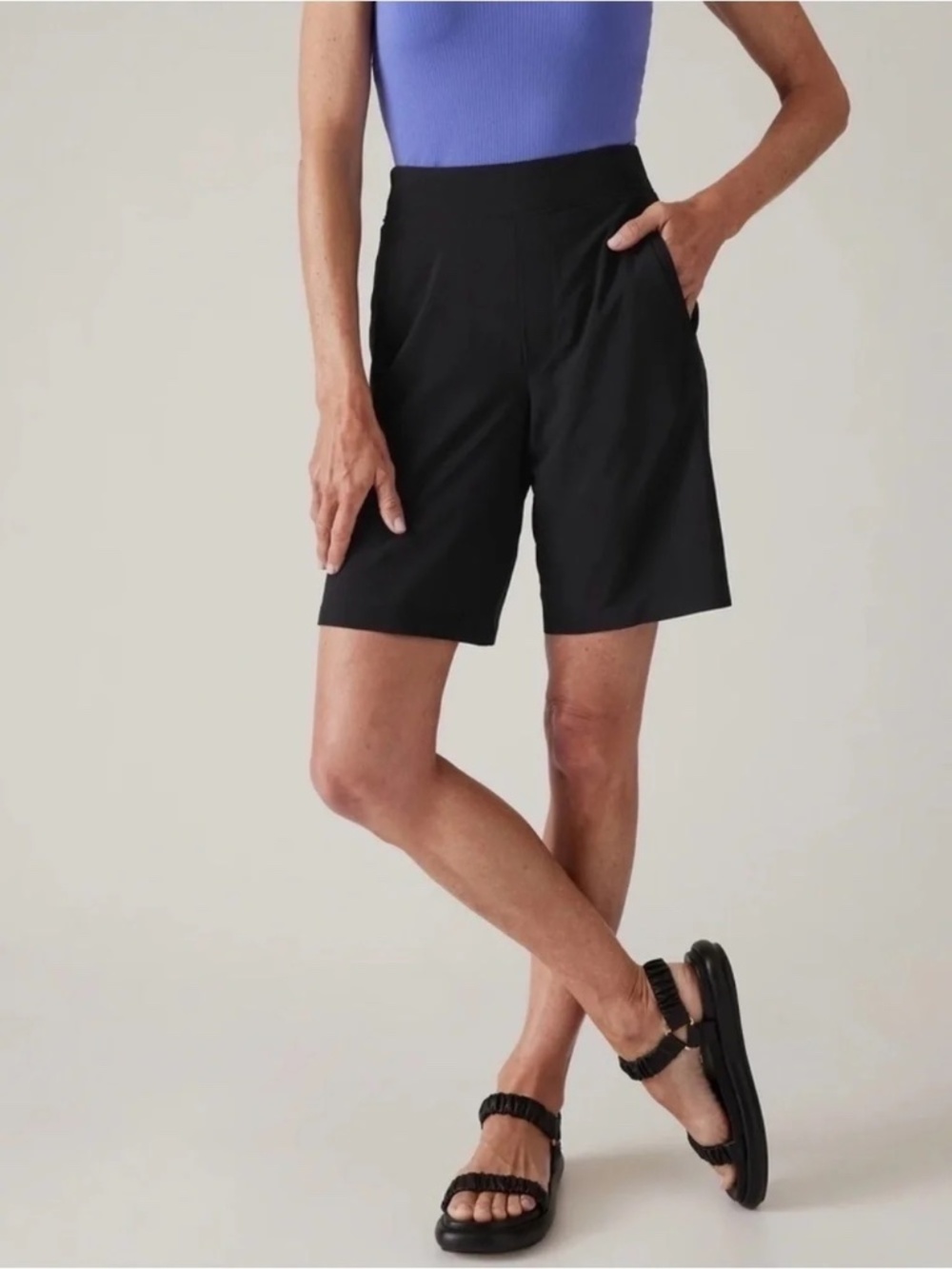 NWT Athleta Brooklyn Bermuda Shorts in Black